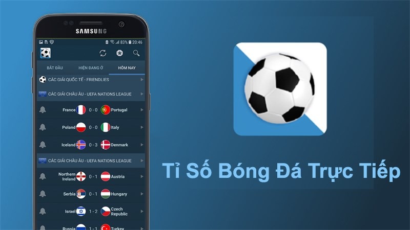 xem tỉ số bóng đá trên 8sportlive